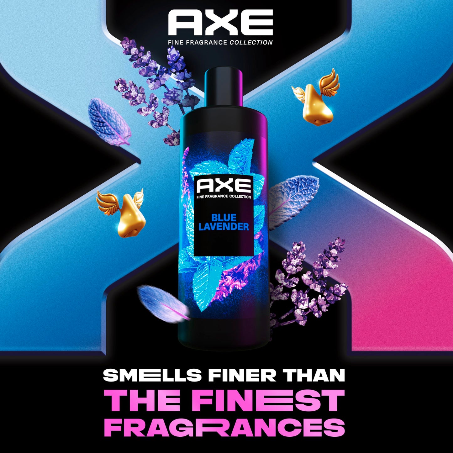 AXE Fine Fragrance Collection Body Wash For Men Blue Lavender 12h Refreshing Scent Shower Gel Infused with Lavender, Mint, and Amber Essential Oils 18 Beauty & Personal Care AXE