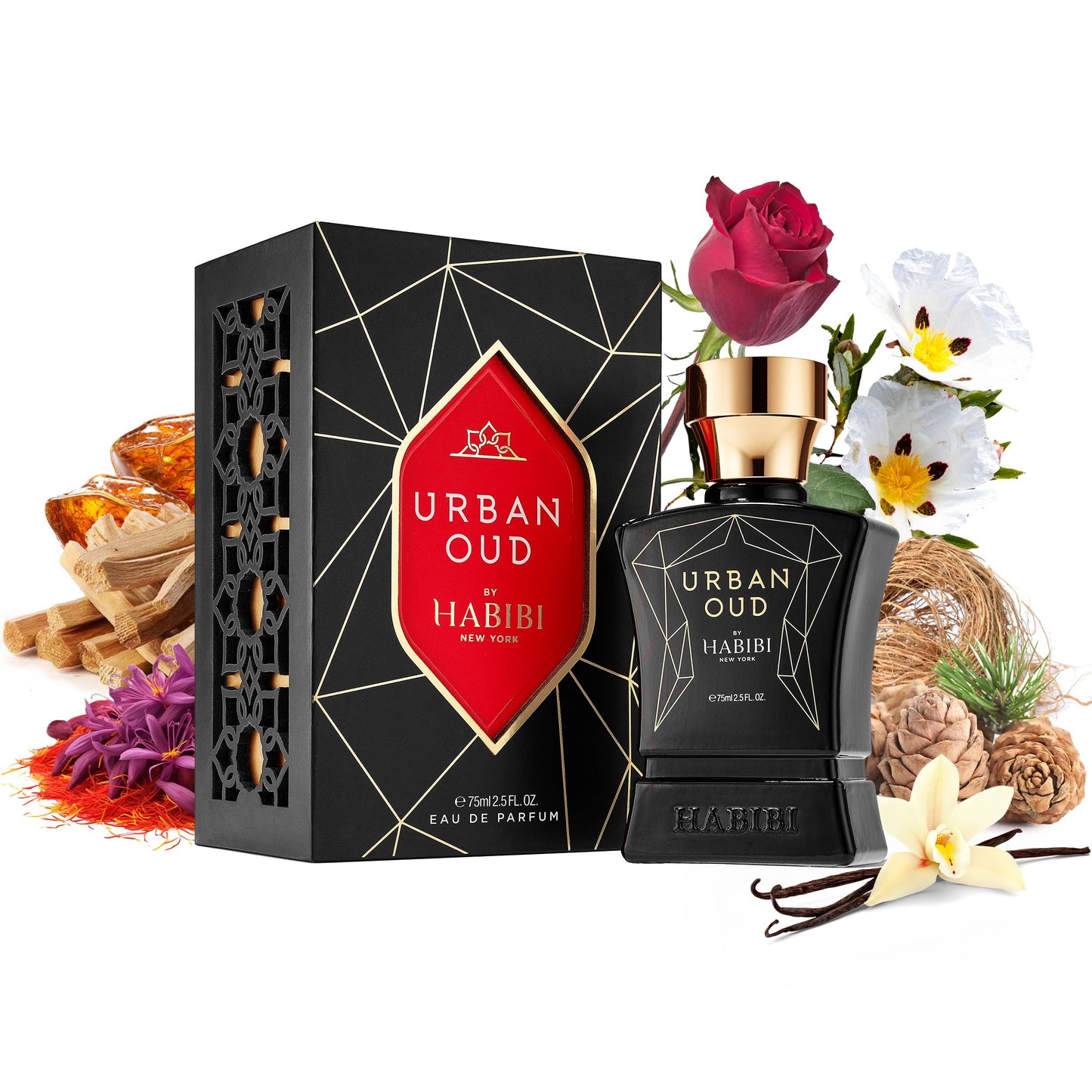 H HABIBI Urban Oud Perfume for Men - 2.5 oz (75ML) Long Lasting Arabian Cologne, Woody Citrus Oud Men Perfume, Luxury Fragrance Gift for Special Beauty & Personal Care H HABIBI