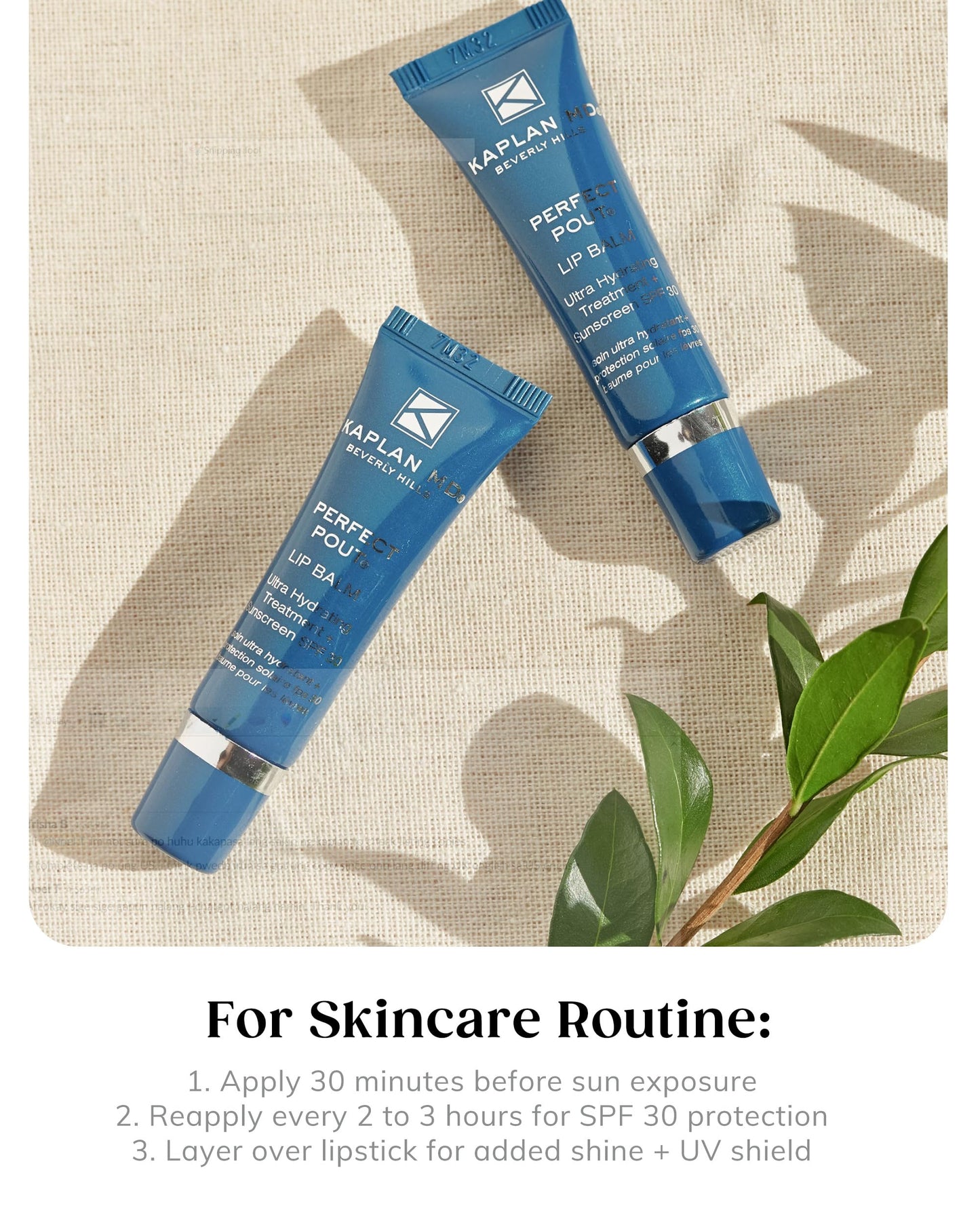 KAPLAN MD Perfect Pout Lip Balm, Ultra Hydrating Treatment + SPF 30 Sunscreen, 0.35 oz Beauty & Personal Care KAPLAN MD