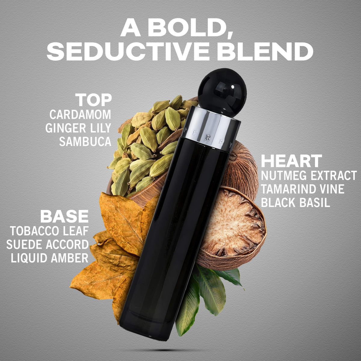 Perry Ellis 360° Black Eau De Toilette Spray for Men - Mens Cologne, Long Lasting Perfume, EDT, Fragrance with Notes of Ginger, Cardamom & Tobacco Beauty & Personal Care Perry Ellis