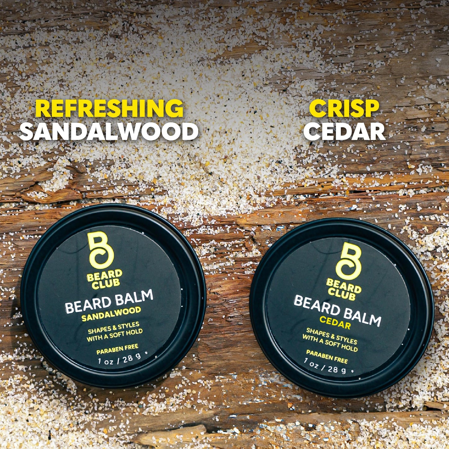 The Beard Club Cedar & Sandalwood Beard Balm - Leave-In Conditioner and Styling Wax for Beard Softening and Moisturizing - 2oz Beauty and Personal Care The Beard Club