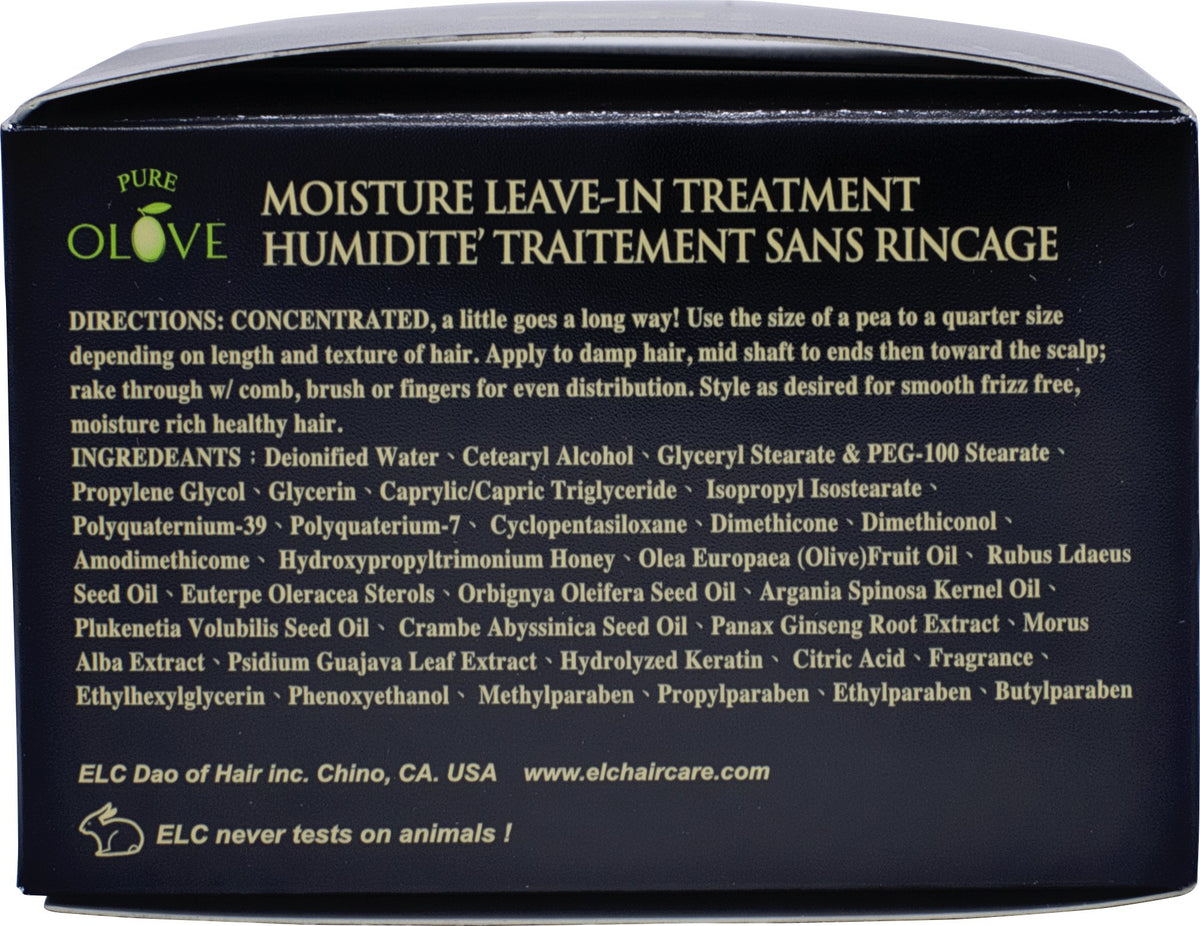 ELC Pure Olove 3 Moisture Leave In Treatment 2.5 oz. Ultra Concentrated, Moisturizing, Nourishing, Balanced, Repairing Treatment that Detangles,