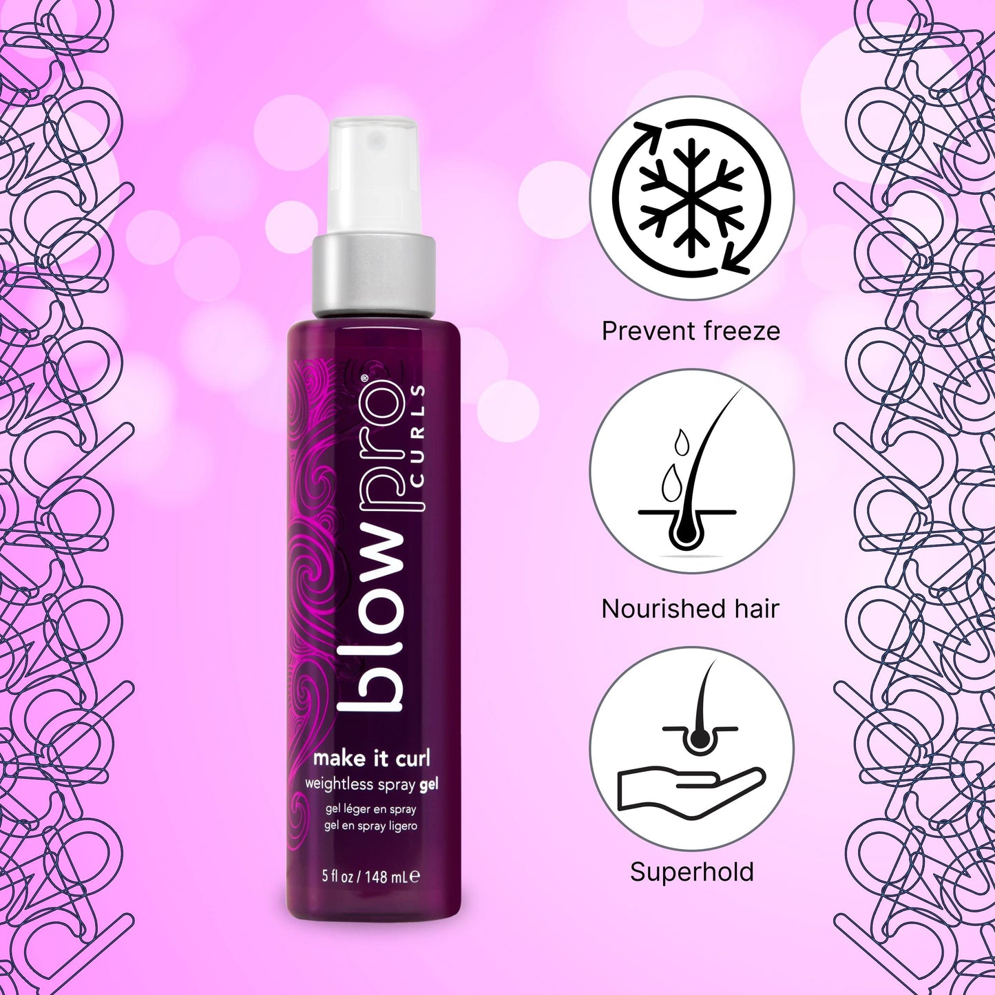 blowpro Make It Curl Weightless Spray Gel 5oz, Boost & Locks in Curl Definition, Flexible Finish, All Day Beautiful Hold, Travel-Friendly Bottle, Can Beauty & Personal Care blowpro