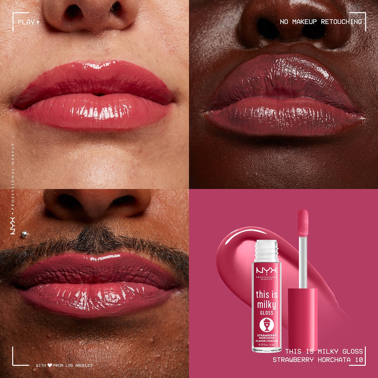 NYX PROFESSIONAL MAKEUP This Is Milky Gloss, Lip Gloss with 12 Hour Hydration, Vegan - Strawberry Horchata (Mauve Pink) Beauty & Personal Care NYX PROFESSIONAL MAKEUP