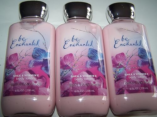 Lot of 3 Bath & Body Works Be Enchanted Body Lotion (Pomegranate, Sugared Petals, Whipped Vanilla & Musk) 8 Fl Oz Each (Be Enchanted) Beauty & Personal Care Bath & Body Works