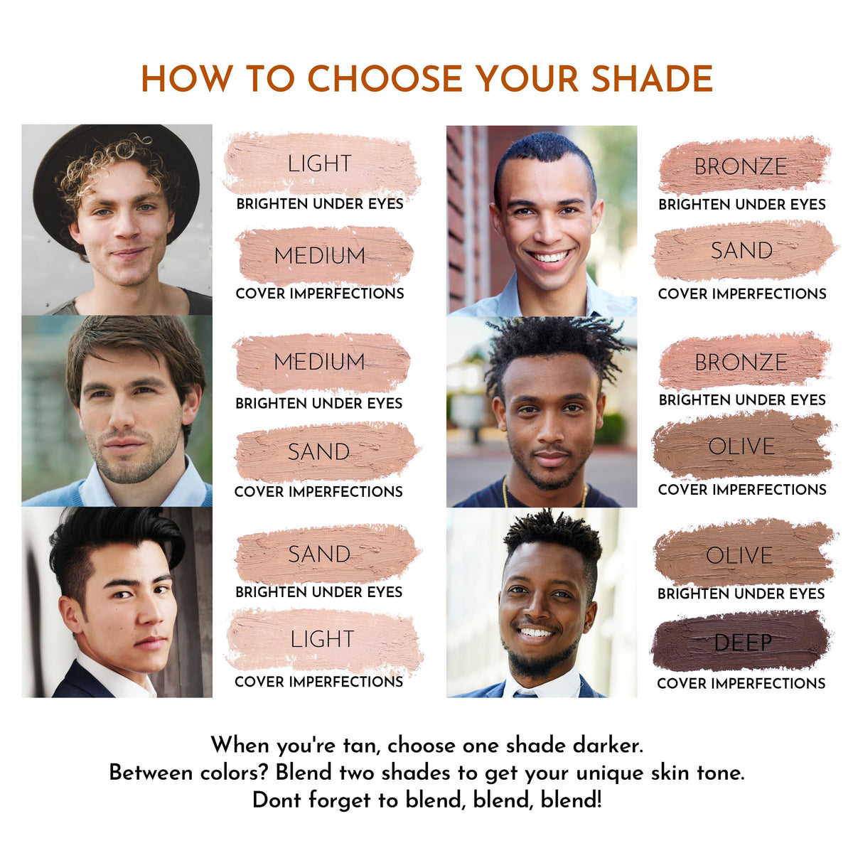 MËNAJI URBAN CAMOUFLAGE® Concealer Stick for Men - Skin Foundation Concealer for Dark Circles, Acne, Under Eye - Corrector - Mens Cosmetics - Olive -