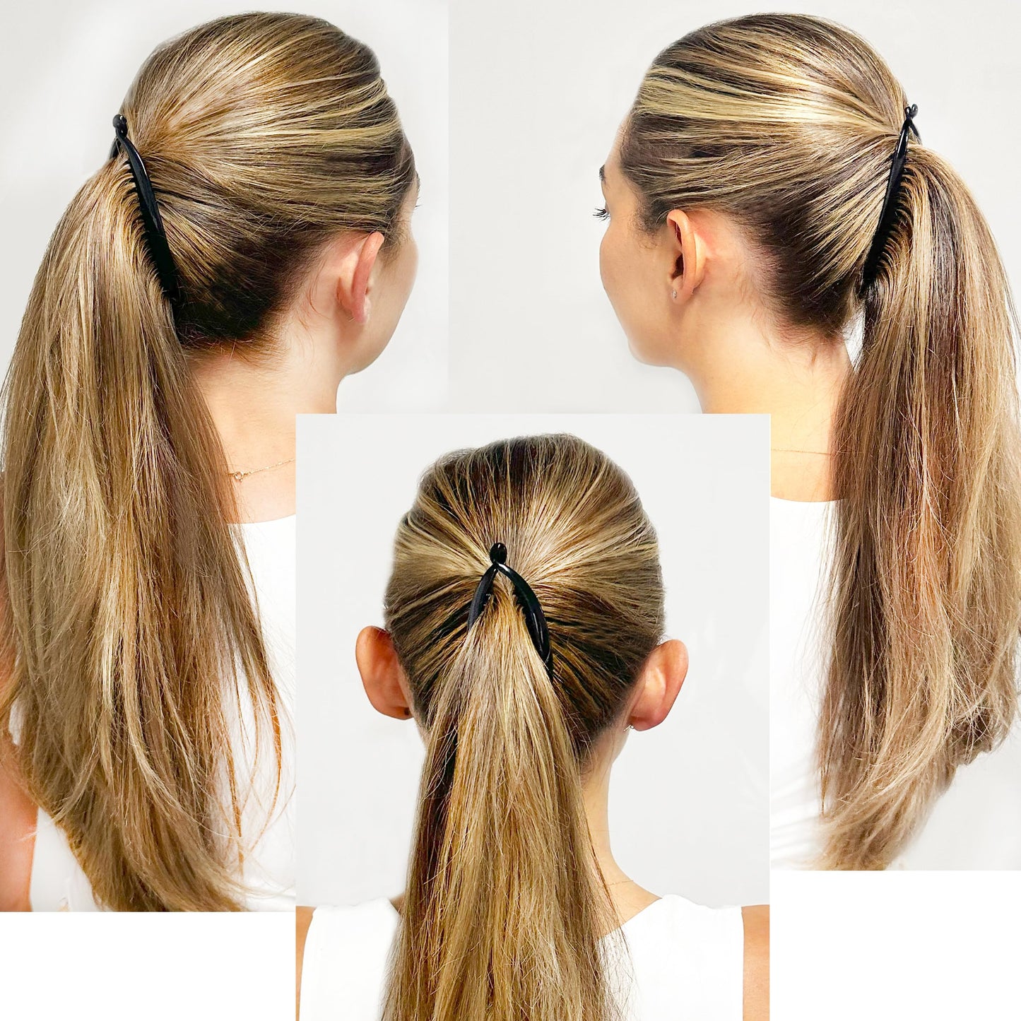 Camila Paris NV137 4.5 inch French Banana Clip Hair Comb Classic Girls Updo Flexible Ponytail Holder Interlocking Banana Combs, Fashion Durable Beauty & Personal Care Camila