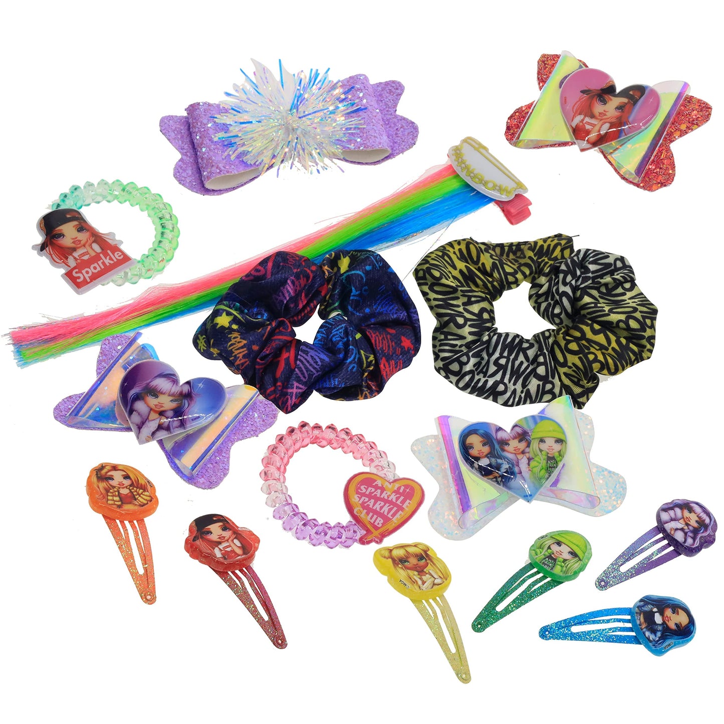 Rainbow High - Townley Girl Hair Accessories Set |Gift for Kids Teens Girls| Ages 3+ (15 Pcs) Including Hair Bow, Hair Extension, Scrunchies, Hair Beauty & Personal Care Townley Girl