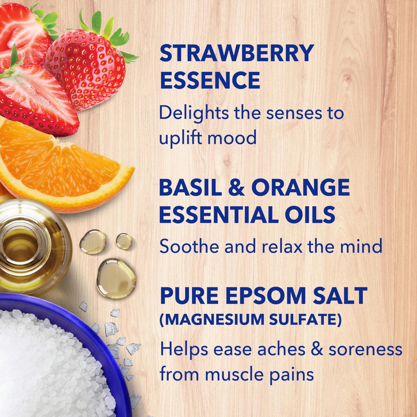 Dr Teal's Epsom Salt Magnesium Soak, Strawberry Serenade with Basil & Orange, 3 lbs Beauty and Personal Care Dr Teal's