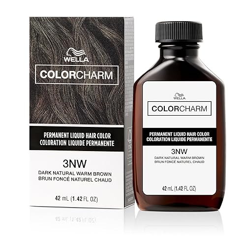 COLORCHARM Permanent Liquid Hair Color | 3NW Dark Natural Warm Brown | Up to 100% Gray Coverage | 1.42 Fl Oz Beauty & Personal Care COLORCHARM