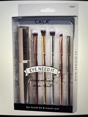 5pc. Brush Kit & Travel Case (Multi color Kit) (MULTICOLOR) Beauty & Personal Care Cala