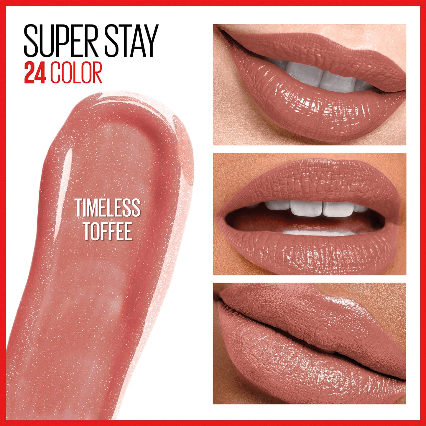 Maybelline Super Stay 24, 2-Step Liquid Lipstick Makeup, Long Lasting Highly Pigmented Color with Moisturizing Balm, Timeless Toffee, Nude Brown, 1 Beauty & Personal Care MAYBELLINE