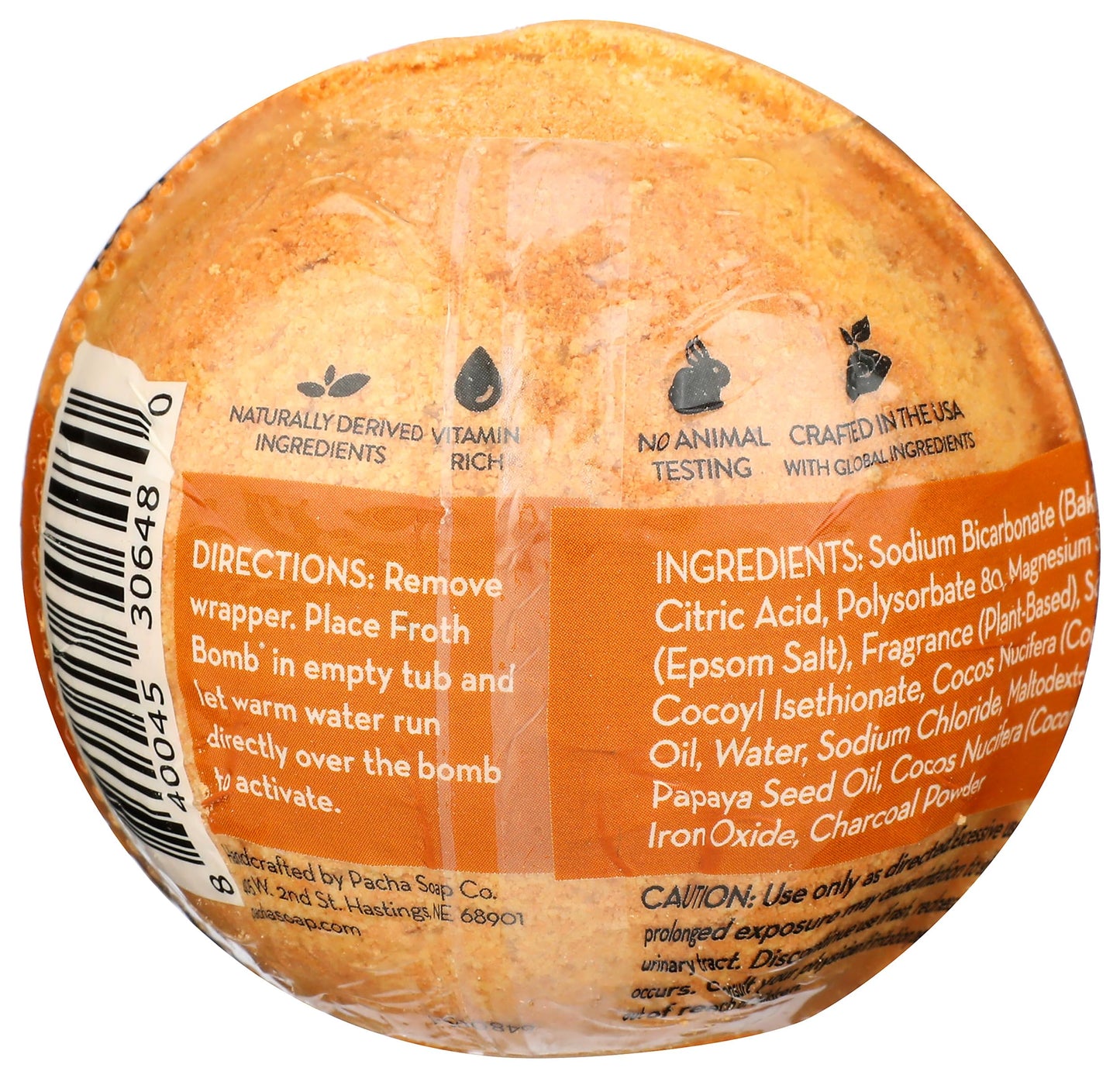 PACHA SOAP Coconut Papaya Froth Bomb, 5 OZ Beauty & Personal Care Pacha Soap Co