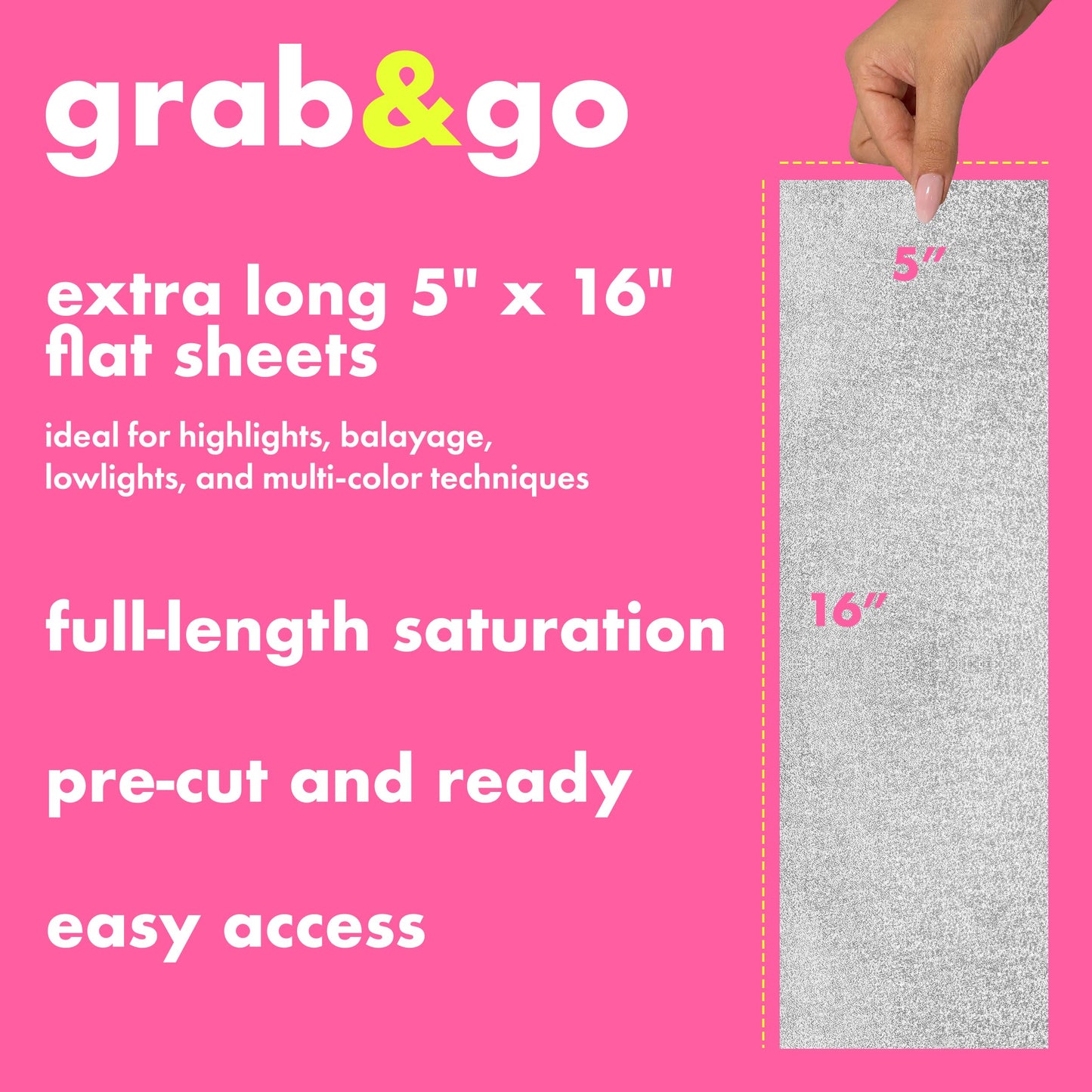 Colortrak Embossed Hair Coloring Foil Sheets, Professional, Convenient 5 x 16 inch Extra Long Pre-cut Sheets, Easy to Grab During Processing, Silver Beauty & Personal Care Colortrak