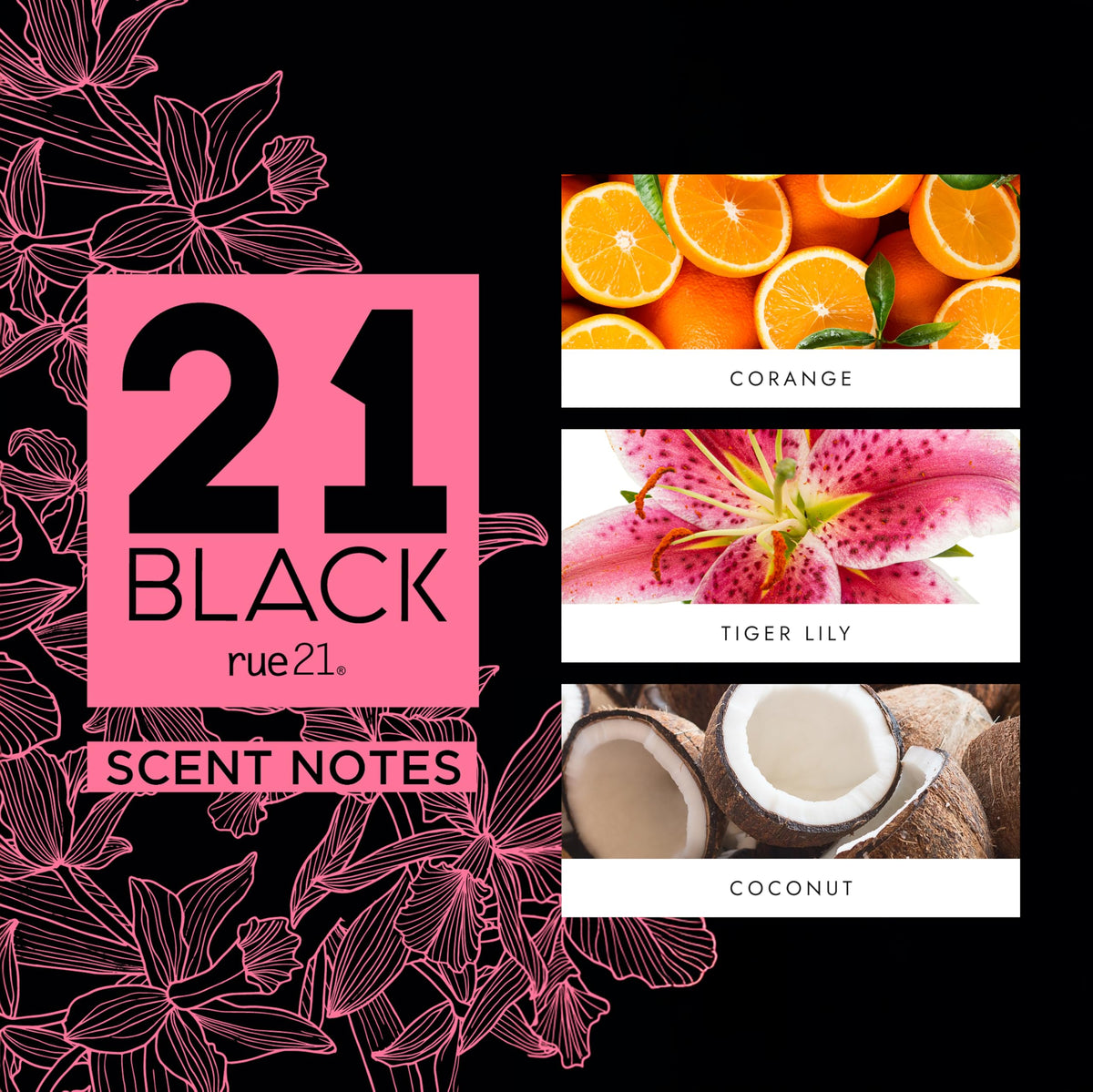 Rue 21 21 Black Eau De Parfum Women's Perfume Spray - 1.7 fl oz (50 ml) Beauty & Personal Care Rue 21