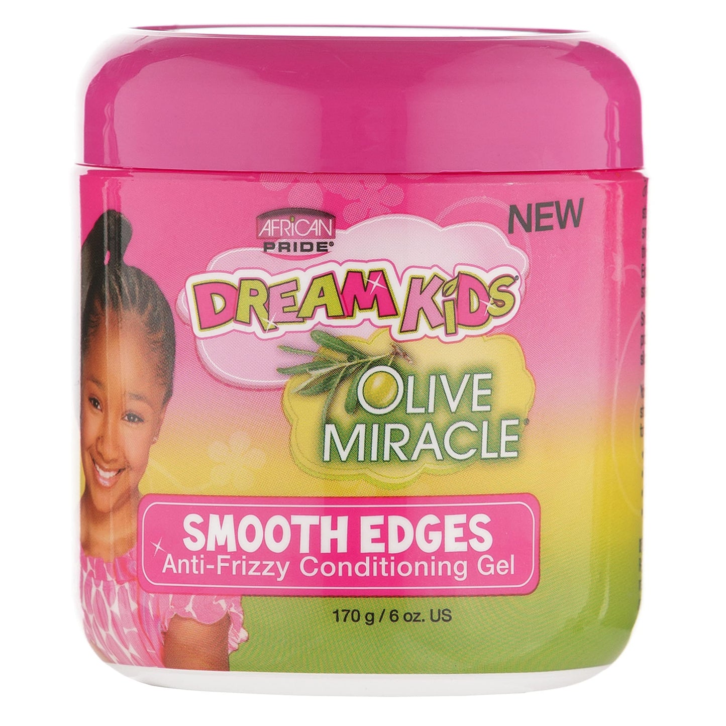African Pride Dream Kids Olive Miracle Smooth Edges Anti-Frizzy Conditioning Gel - Contains Olive Oil, Reduces Hair Dryness & Breakage, 6 Oz Beauty & Personal Care African Pride