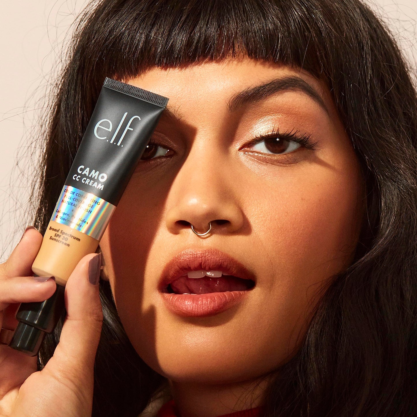 e.l.f. Camo CC Cream, SPF 30 Color-Correcting Medium-To-Full Coverage Face Foundation, Delivers An Airbrushed Finish, Vegan , Medium 355 Beauty & Personal Care e.l.f.