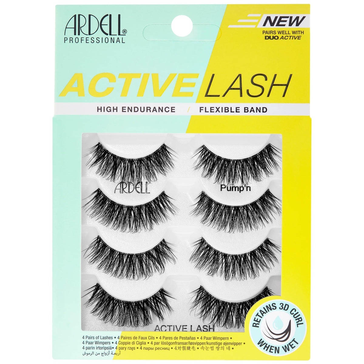 Ardell Active Lash - Pump’n, False Eyelashes, Sweat-Proof Strip Lashes, Water-Resistant, Lightweight, 4 Pairs, 1 Pack Beauty & Personal Care Ardell