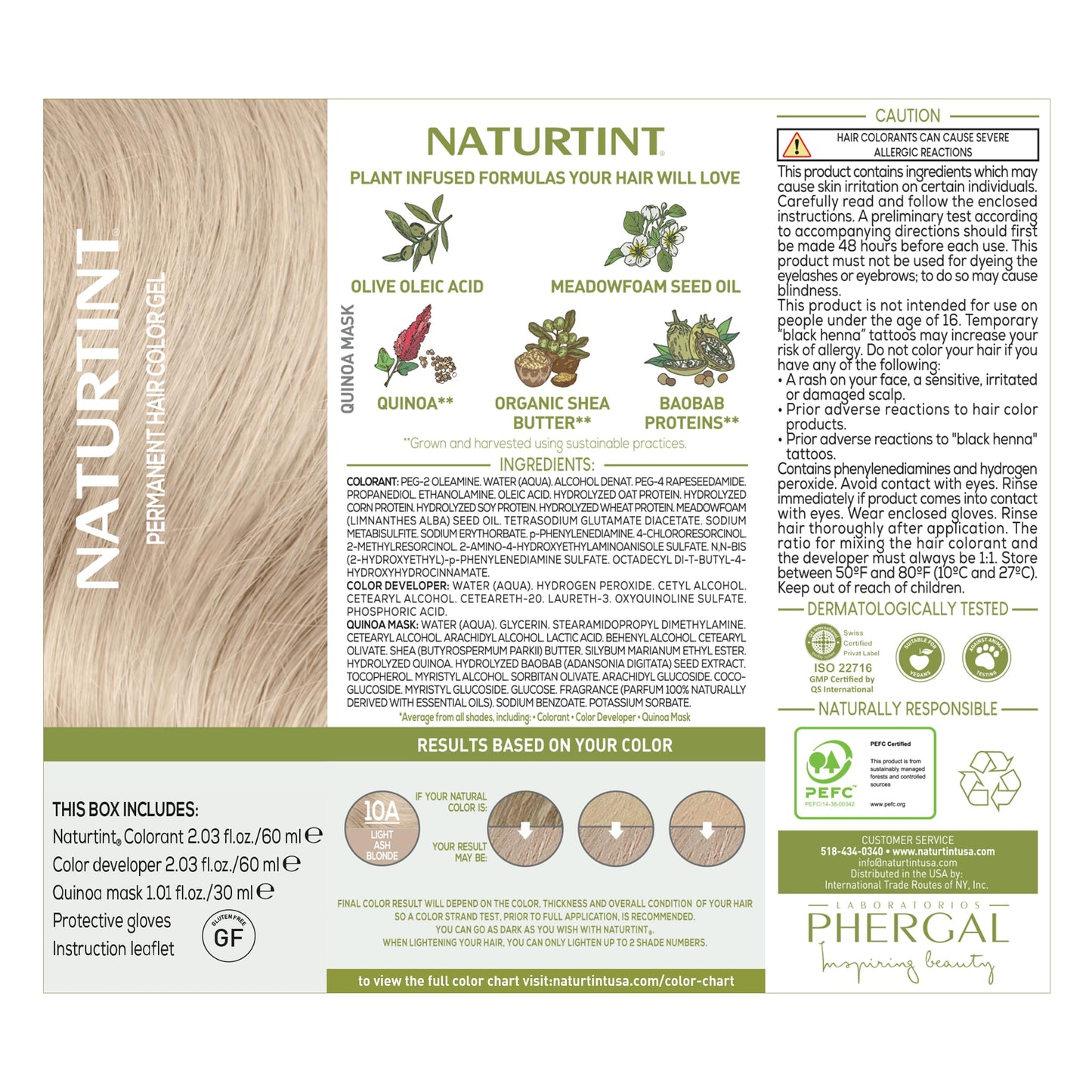 Naturtint 10A Light Ash Blonde Permanent Hair Color (Pack of 1), Ammonia Free, Vegan, Cruelty Free, up to 100% Gray Coverage, Long Lasting Results Beauty & Personal Care Naturtint