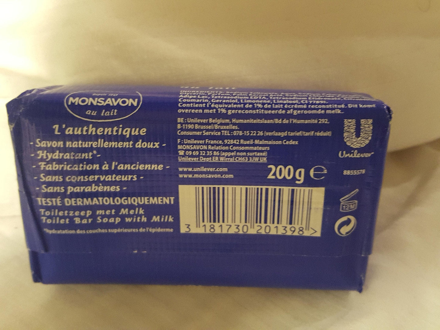 Monsavon Au Lait Soap 200g (4 Bars Soaps of 200g) Beauty & Personal Care Hoofun