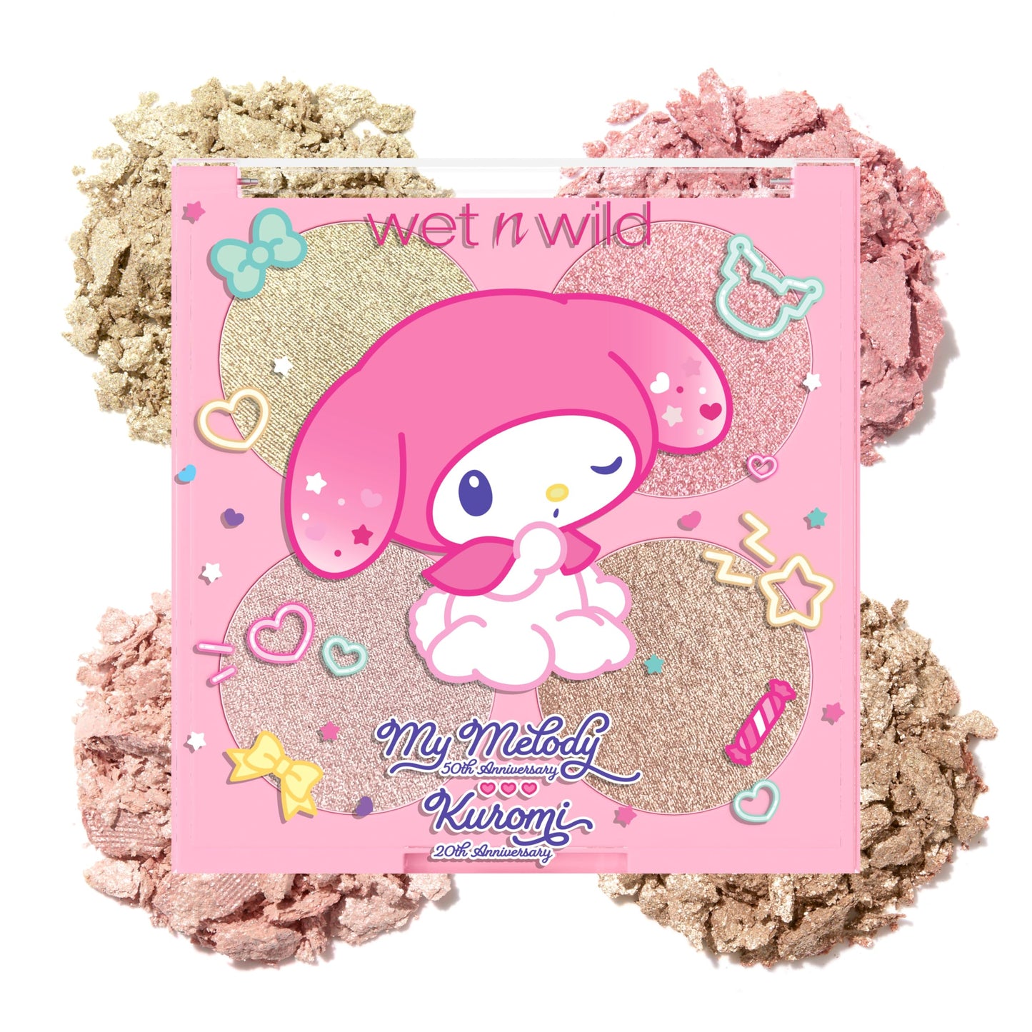 wet n wild My Melody and Kuromi Face Quad - My Sweet Glow Beauty & Personal Care wet n wild