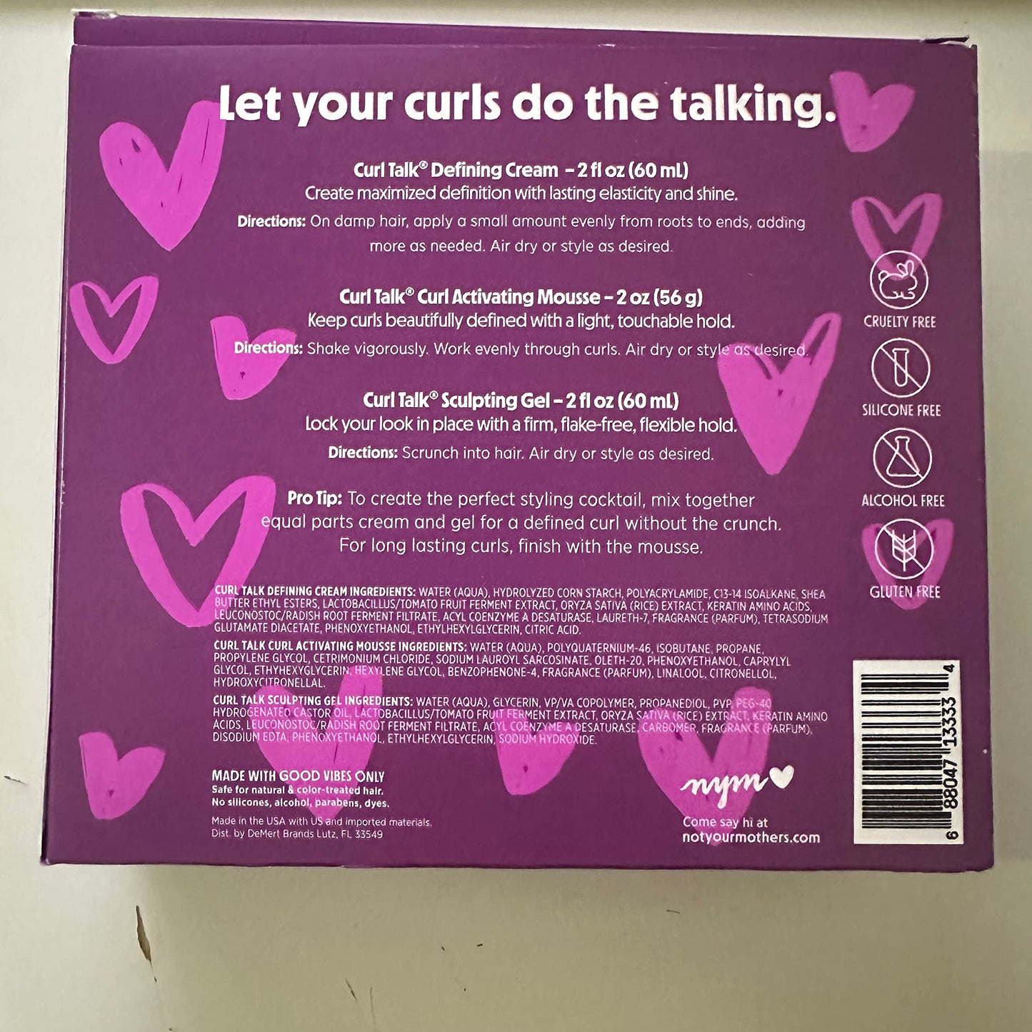 Not Your Mother's Not Your Mothers Curl Talk To Go Mini Styling SET. Defining Cream And Curl Activating Mousse. Beauty & Personal Care Not Your Mother's