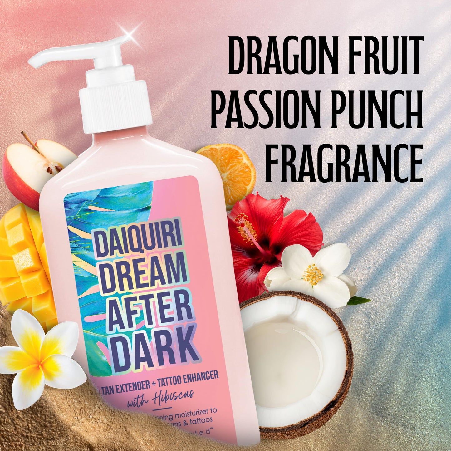 Brown Sugar Daiquiri Dream After Dark Tan Extender & Tattoo Enhancer, Mango Butter Carrot Oil & Hibiscus with Tigergrass & Ocean Botanicals, 18 Fl Oz Beauty & Personal Care Brown Sugar
