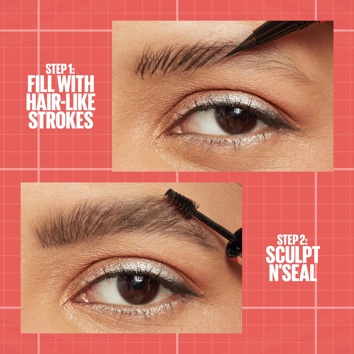 Maybelline Build-A-Brow 2-in-1 Brow Pen and Sealing Eyebrow Gel, Eyebrow Makeup for Real-Looking, Fuller Brows, Black Brown, 1 Count Beauty & Personal Care MAYBELLINE
