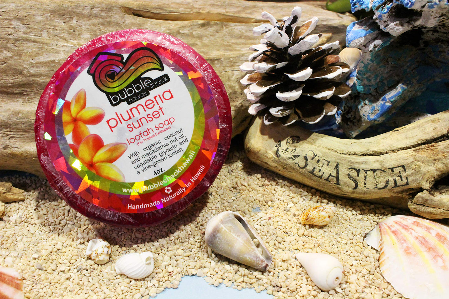 Bubble Shack Hawaii Plumeria Sunset Loofah Soap Beauty & Personal Care Bubble Shack Hawaii
