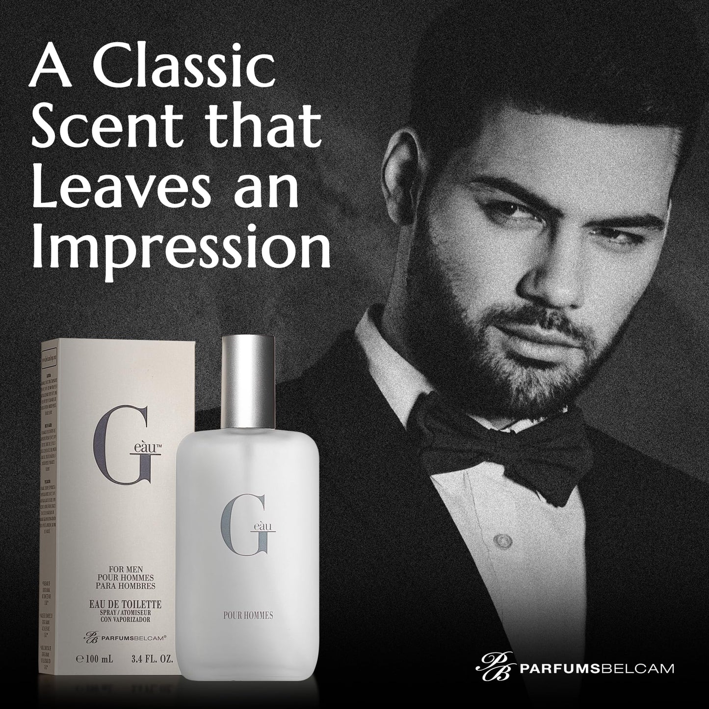 PB ParfumsBelcam G eàu Eau de Toilette Perfume Spray for Men - 3.4 Fl Oz Affordable Long Lasting Cologne, Modern Masculine Scent with Woody Citrus Beauty & Personal Care PB ParfumsBelcam