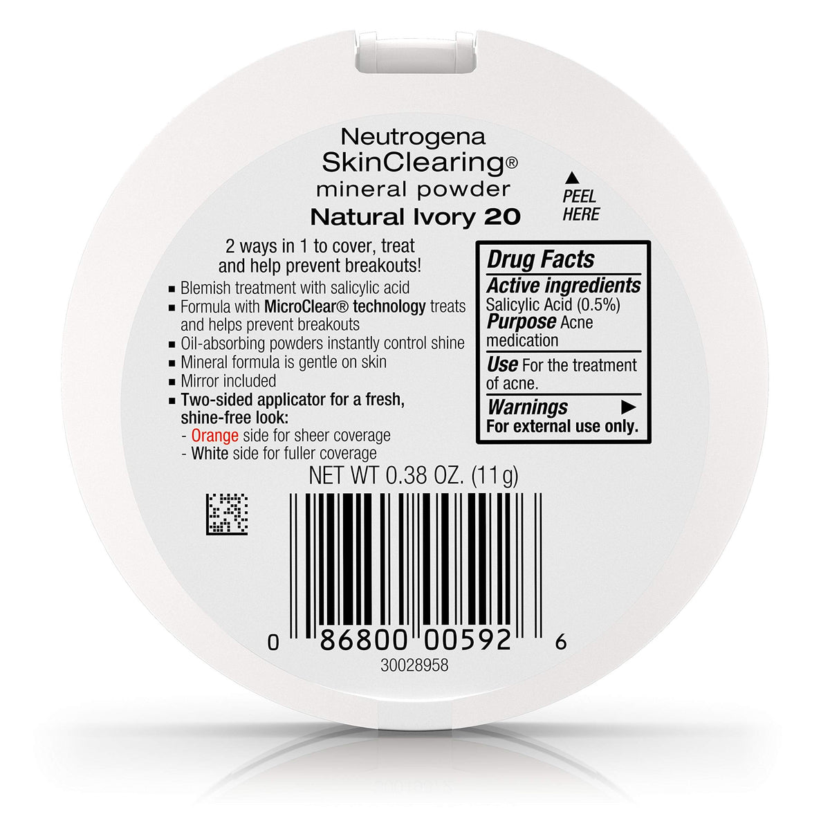 Neutrogena SkinClearing Mineral Powder, Natural Ivory 20 Beauty & Personal Care Neutrogena