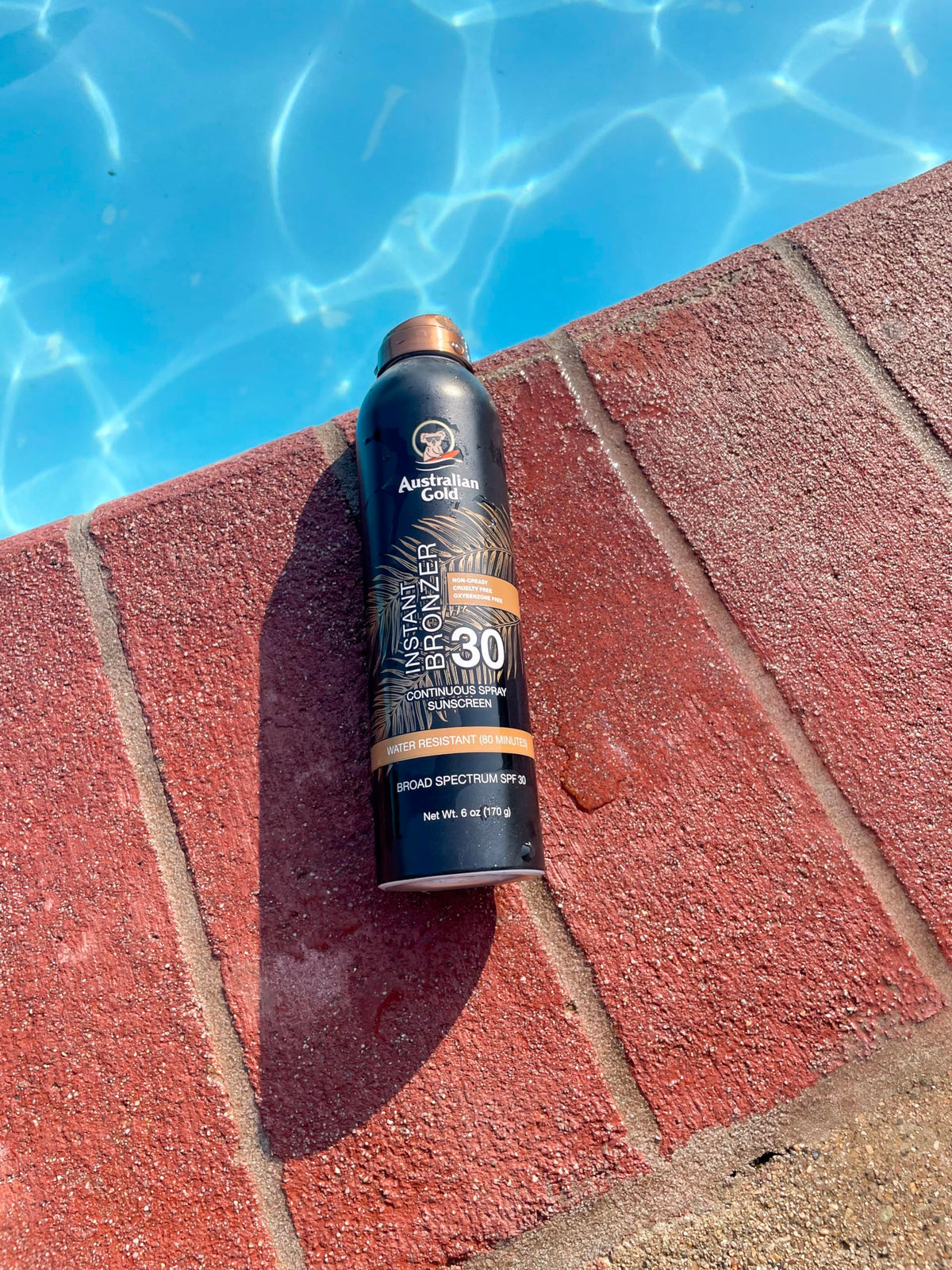 Australian Gold Continuous Spray Sunscreen SPF 30 | Instant Bronzer, 6 Fl