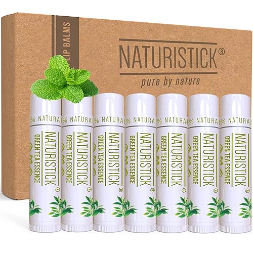 7-Pack Premium Beeswax Lip Balm by Naturistick | Chemical-Free, 100% Natural Chapstick for Dry, Chapped Lips | Made with Coconut Oil, Shea Butter Beauty & Personal Care Naturistick
