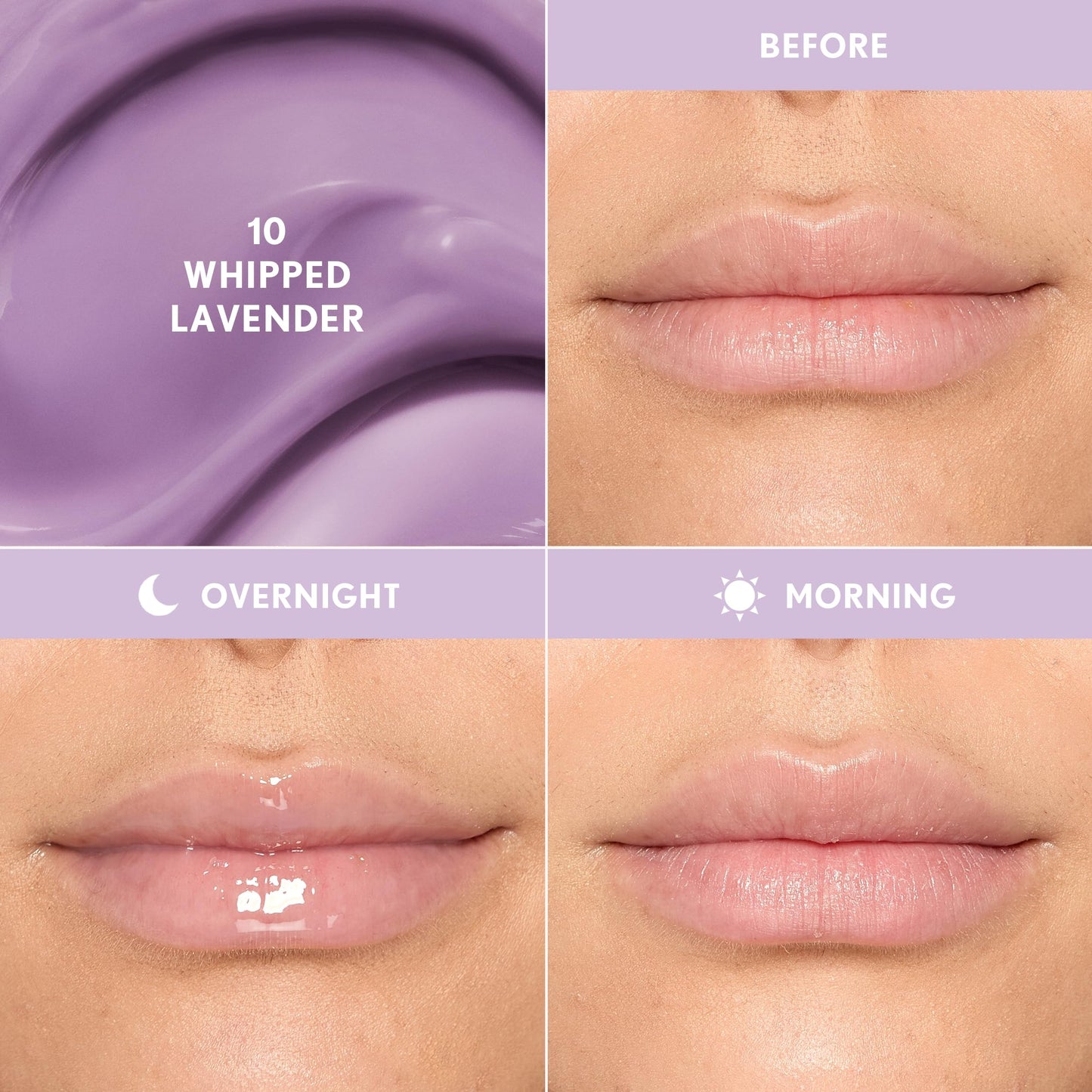 COVERGIRL Clean Fresh Jammy Lip Sleeping Mask, Lavender Scent, with Avocado & Grape Seed Oils, No-Touch Applicator - 10 Whipped Lavender Beauty and Personal Care COVERGIRL