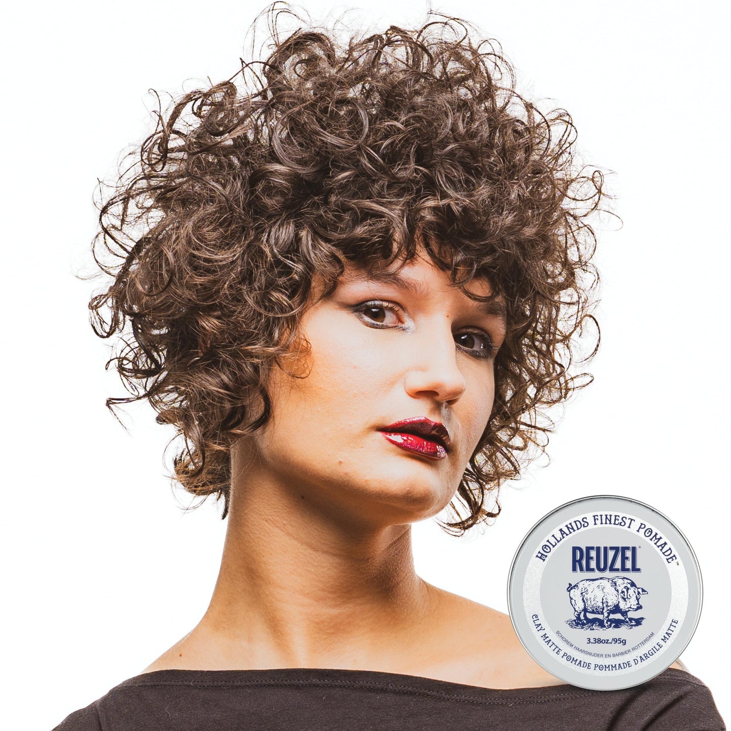 REUZEL Clay Matte Pomade, Medium All Day Hold, Water Soluble Styling, Matte Finish and Flake Free, Easy To Wash Out, For All Hair Types Beauty & Personal Care REUZEL
