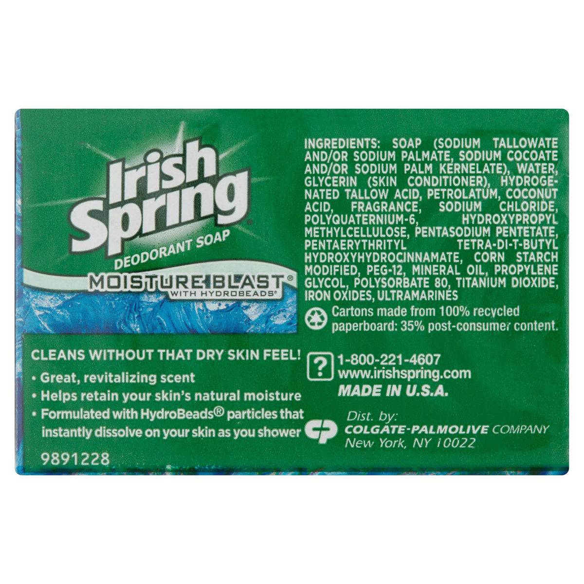 Irish Spring Moisture Blast (2) Bars 3.2 Oz Beauty & Personal Care Irish Spring