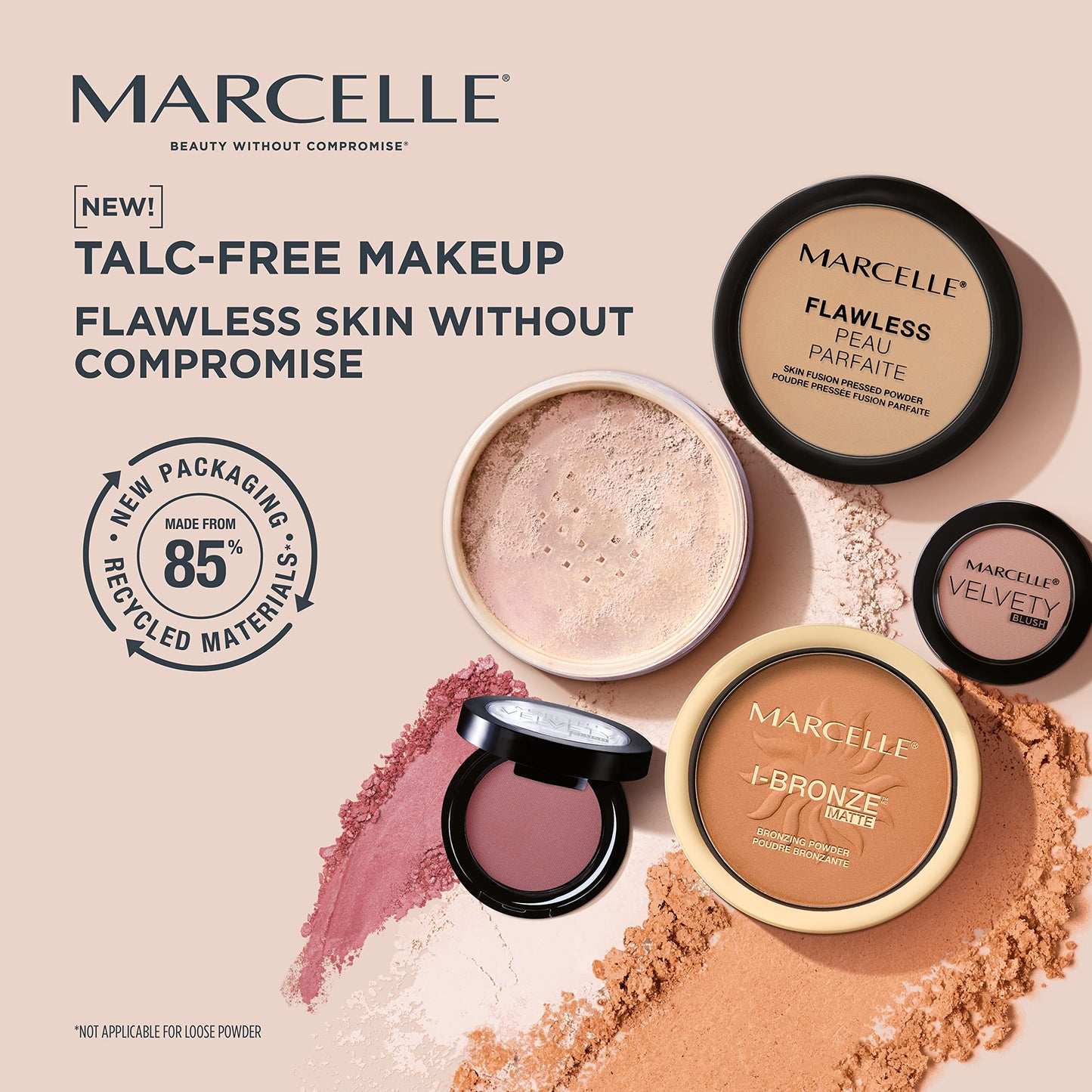Marcelle Loose Setting Face Powder, Translucent, Talc-Free, Mattifying, Natural & Smooth Finish, Flawless Complexion, Long-Lasting, Hypoallergenic Beauty & Personal Care MARCELLE
