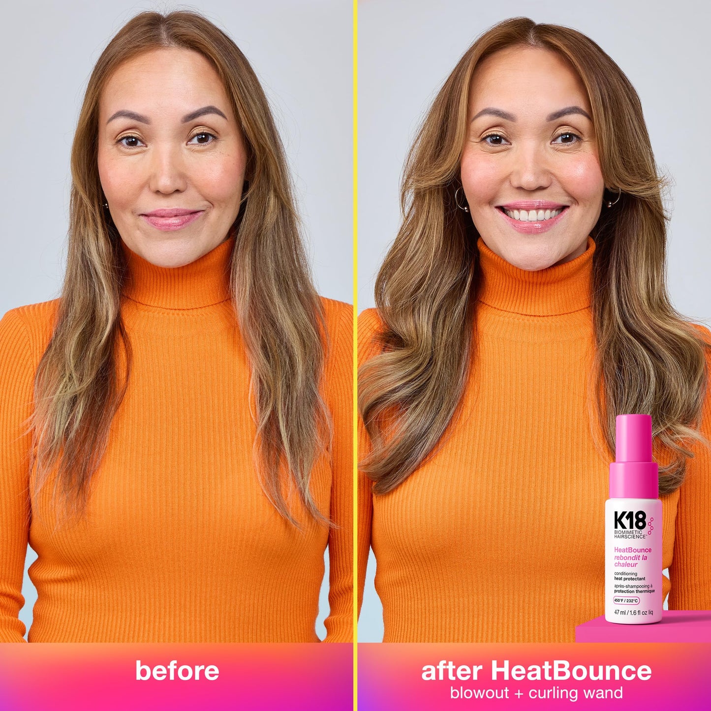 K18 HeatBounce Conditioning Heat Protection Spray for Hair + Leave In Conditioner - Detangles, Softens + Helps Reduce Breakage - Protects Up to 450°F Beauty and Personal Care K18