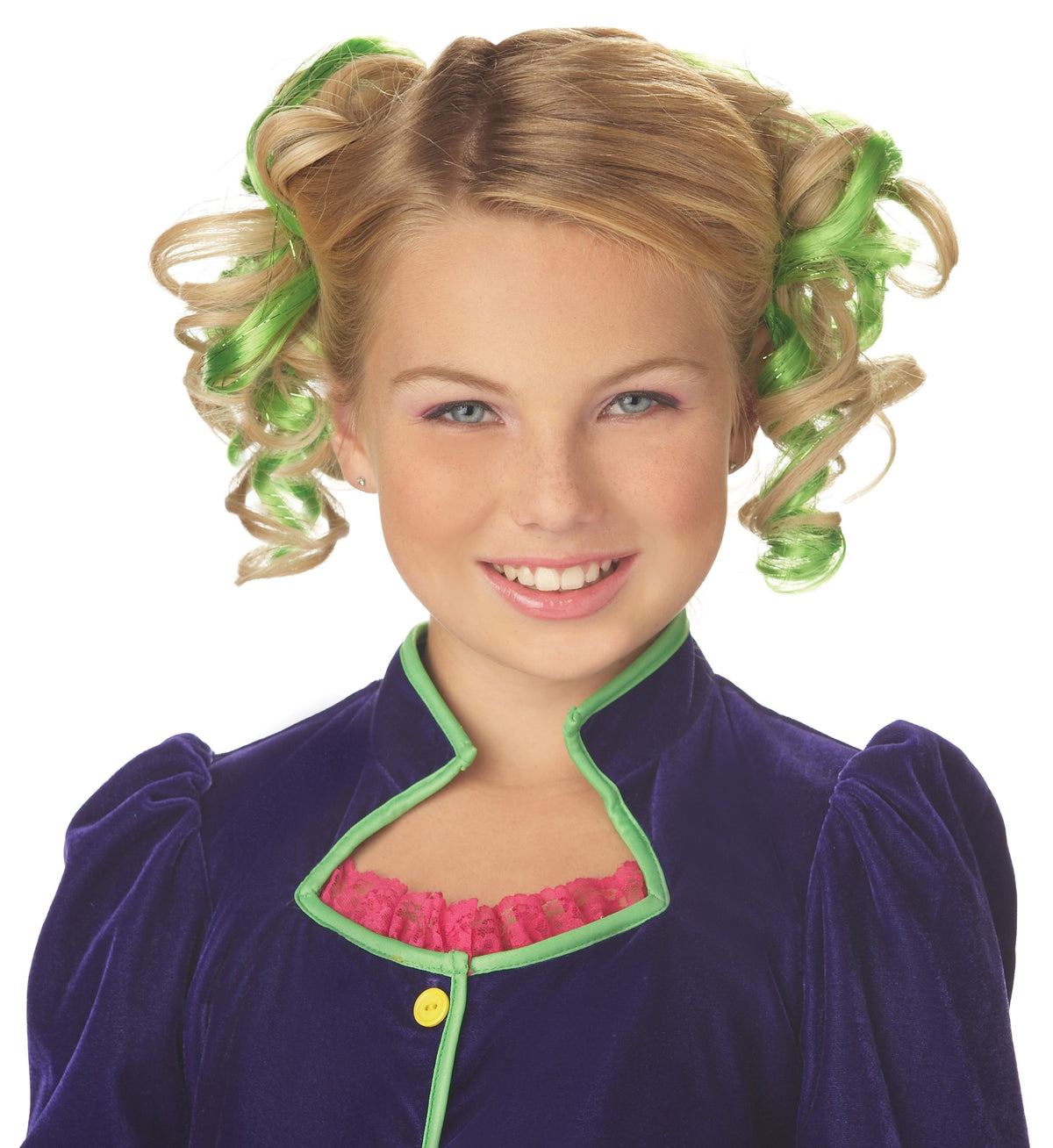 Green Curly Hair Clips