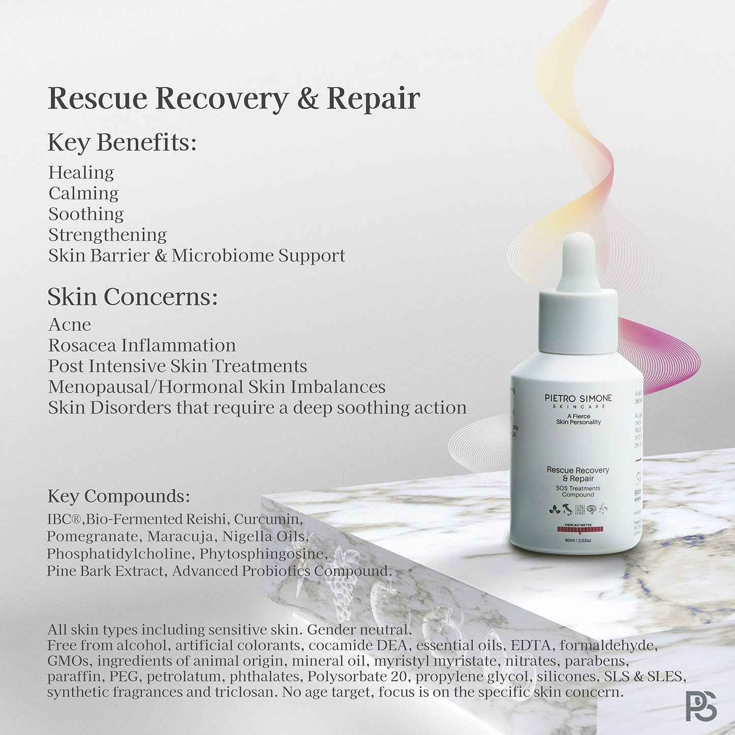 Pietro Simone Skincare, Rescue Recovery & Repair, 2.0 FL OZ Beauty & Personal Care Pietro Simone Skincare
