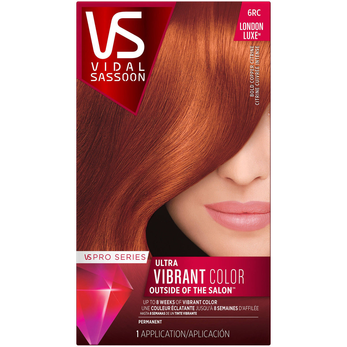 Vidal Sassoon Pro Series London Luxe Hair 6RC Bold Copper Citrine Kit