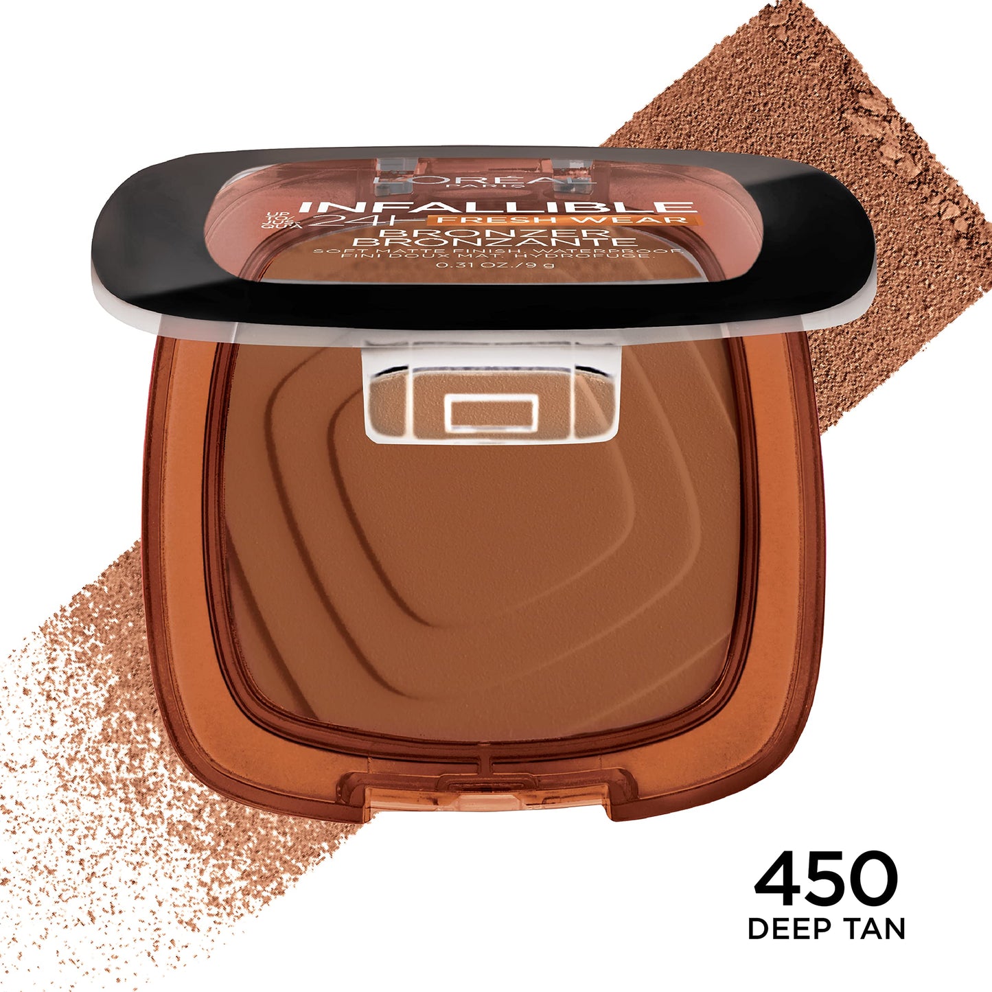L'Oreal Paris Infallible Up to 24H Fresh Wear Soft Matte Longwear Bronzer. Waterproof, heatproof, Transfer, humidity and sweatproof, Deep Tan, 0.31 oz Beauty & Personal Care L'Oreal Paris