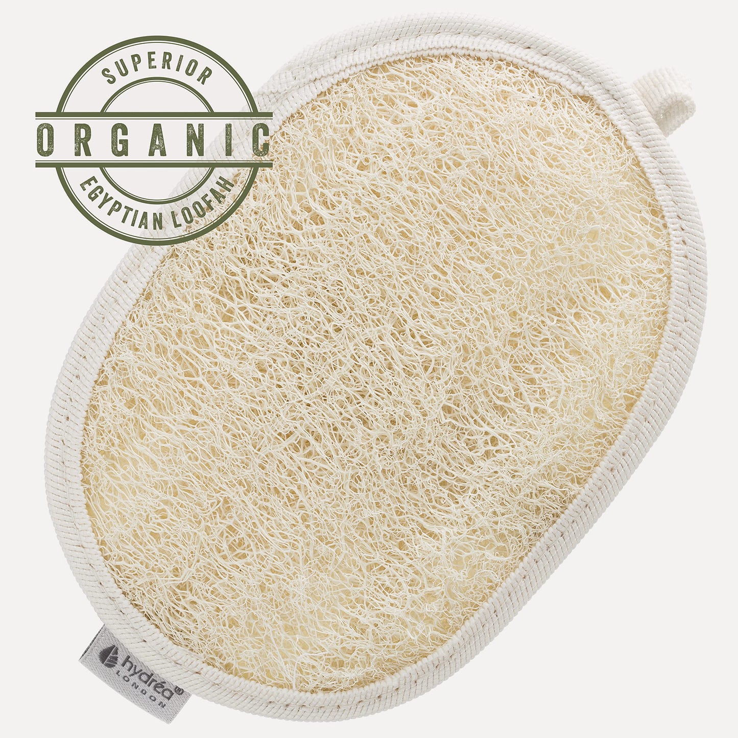 Hydréa London Organic Egyptian Loofah Luxury Exfoliating Body Pad Natural Quality Spa Bodycare for Bath Shower Beauty & Personal Care Hydrea London