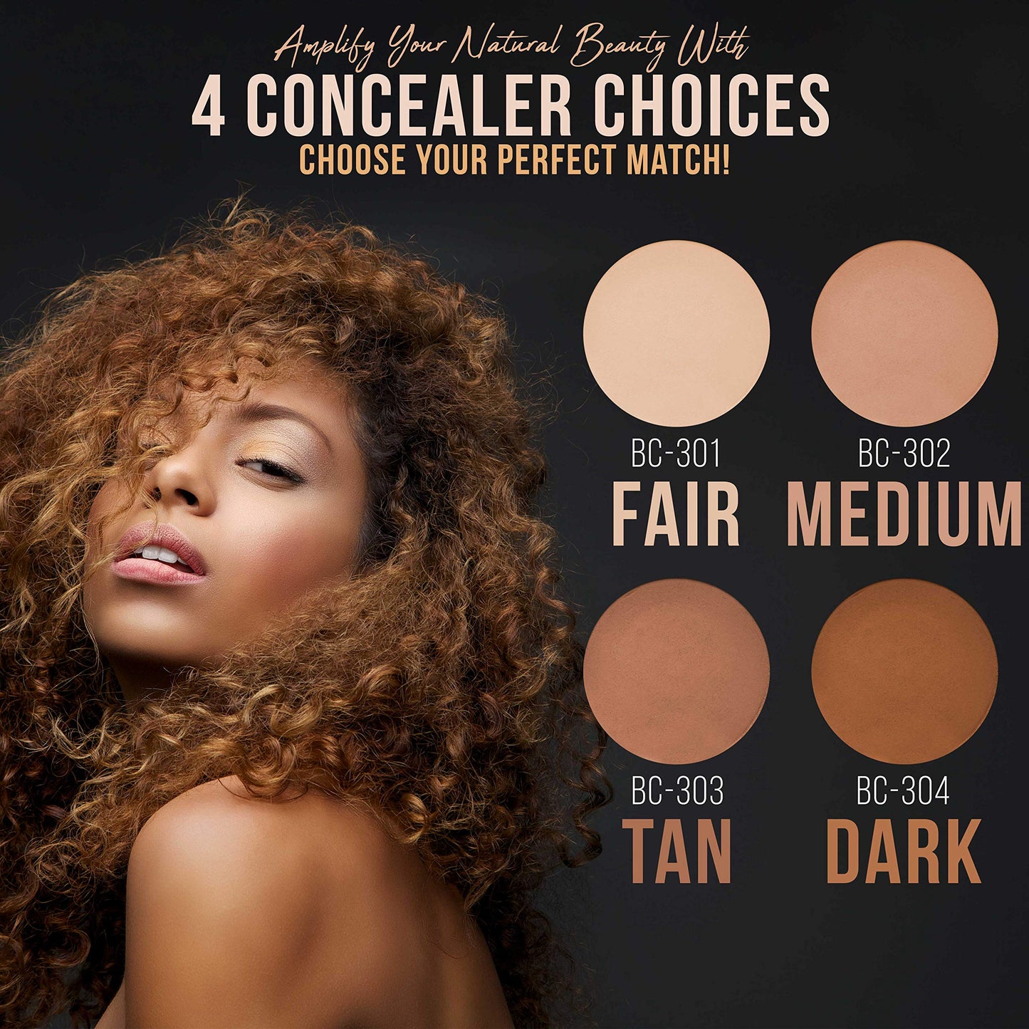 Belloccio High Definition Tan Shade Makeup Concealer 5 gram Jar - Conceal Imperfections, Hide Blemishes, Dark Under Eye Circles, Cosmetic Cream - Use Beauty & Personal Care Belloccio