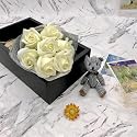 Abbie Home Rose Bouquet 7 Scented Soap Flower Gift Box with Cute Teddy Bear for Her Girlfriend Teen Girls Anniversary, Birthdays, Valentine's Day Beauty & Personal Care Abbie Home