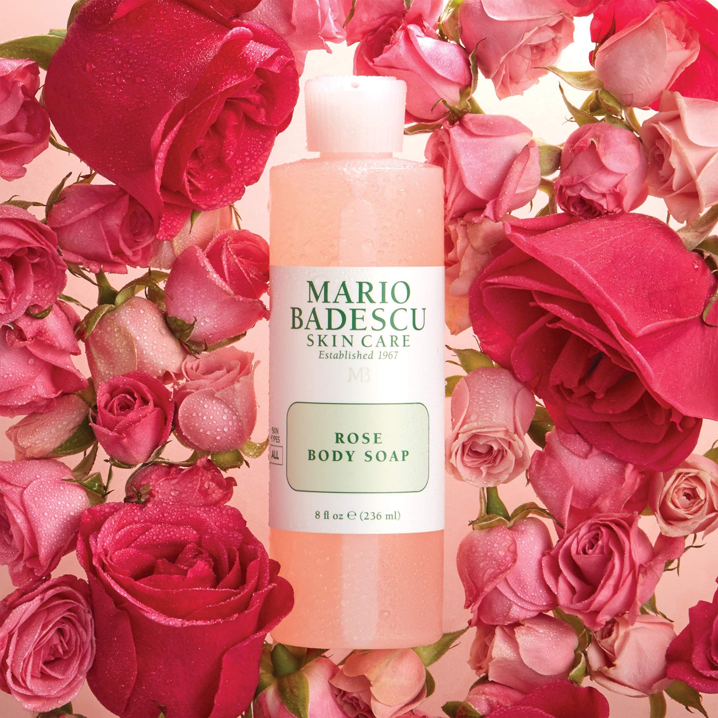 Mario Badescu Rose Body Soap | For a Pampered, Refreshed, and Hydrated Skin | Scented with the Sweetest Hint of Floral | Shower Gel for Daily Use | 8 Beauty & Personal Care Mario Badescu