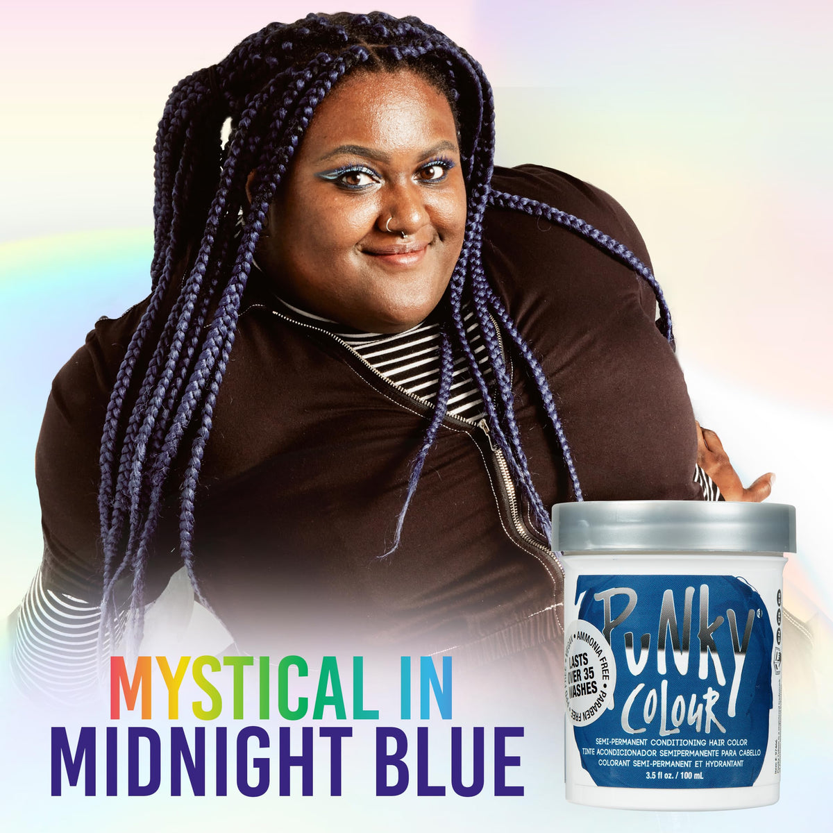 Punky Midnight Blue Semi Permanent Hair Color - Vegan & Cruelty-Free Conditioning Hair Dye, Lasts Up to 35 Washes, 3.5 fl oz Beauty & Personal Care Punky