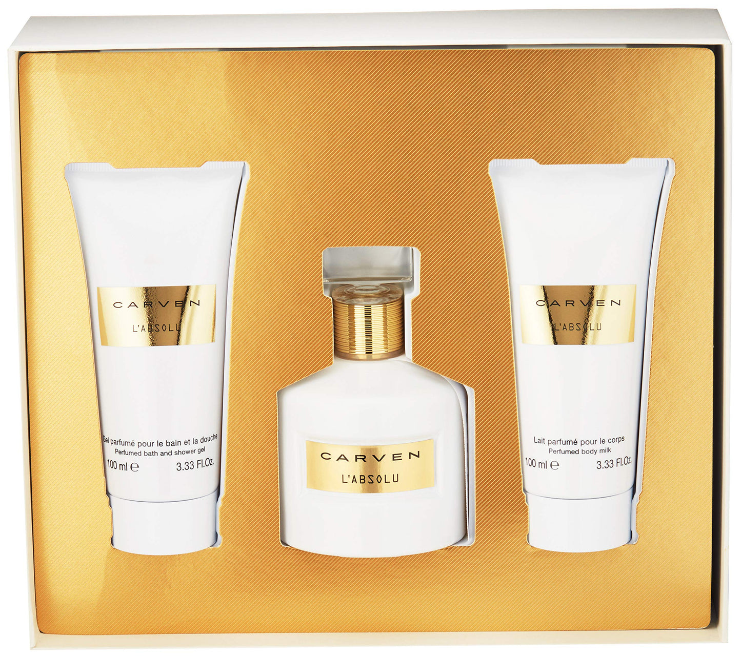 Carven Labsolu By Carven for Women - 3 Pc Gift Set 3.33oz Edp Spray, 3.33oz Perfumed Body Milk, 3.33oz Perfumed Bath & Shower Gel, 3count Beauty & Personal Care Carven