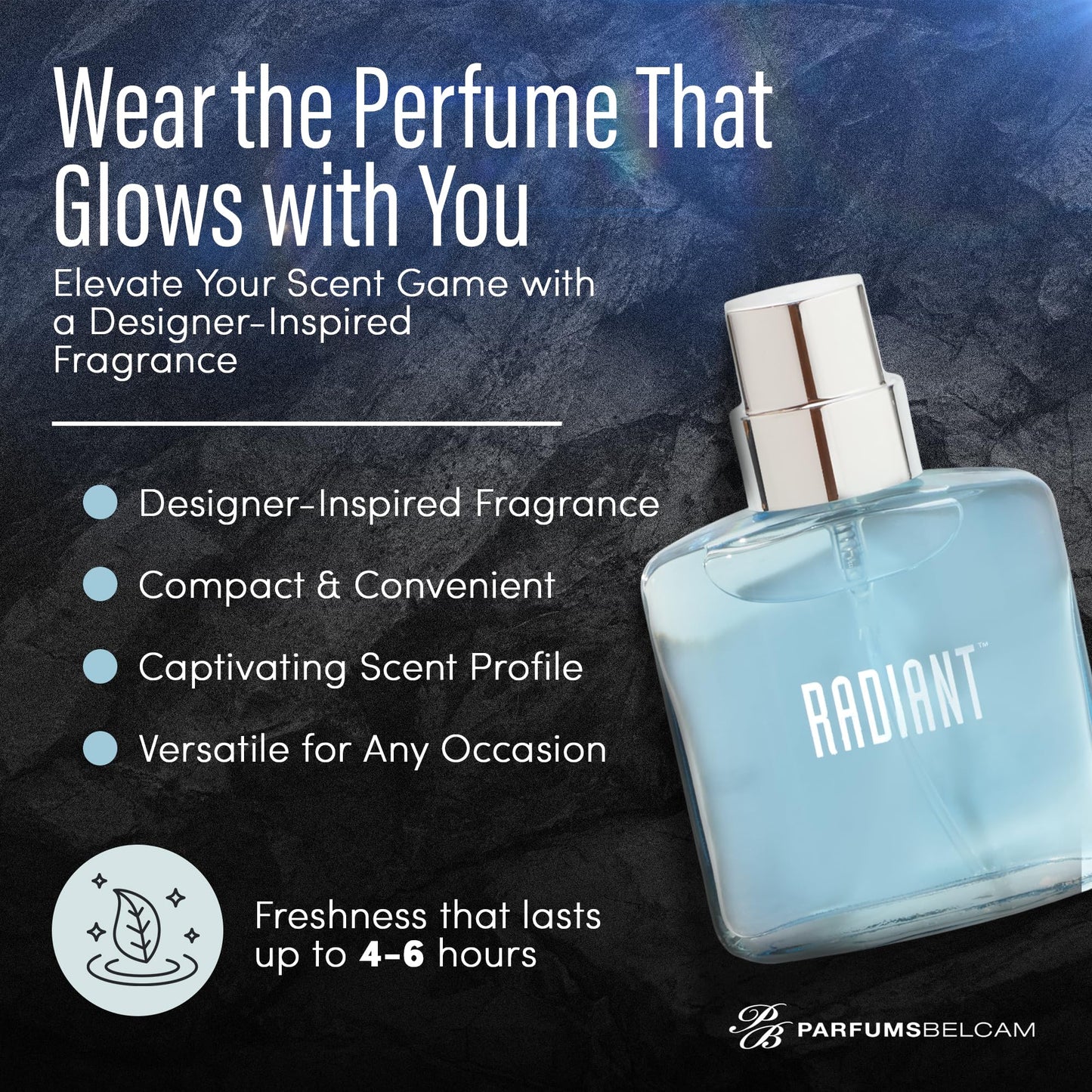 PB ParfumsBelcam Radiant Eau de Parfum for Women - Warm Oriental Vanilla Gourmand Perfume with Citrus, Chocolate & Caramel - Sweet Spicy Fragrance Beauty & Personal Care PB ParfumsBelcam