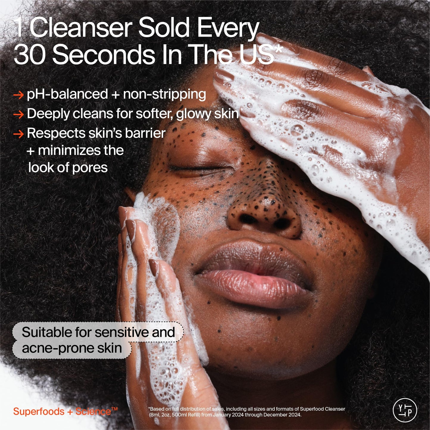 Youth To The People Superfood Facial Cleanser Travel - Kale + Green Tea Daily Face Wash, Gentle Makeup Remover, with Soothing Antioxidants for Glowing Beauty & Personal Care Youth To The People